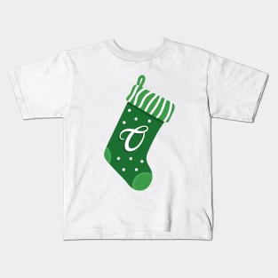 Christmas Stocking with the Letter O Kids T-Shirt